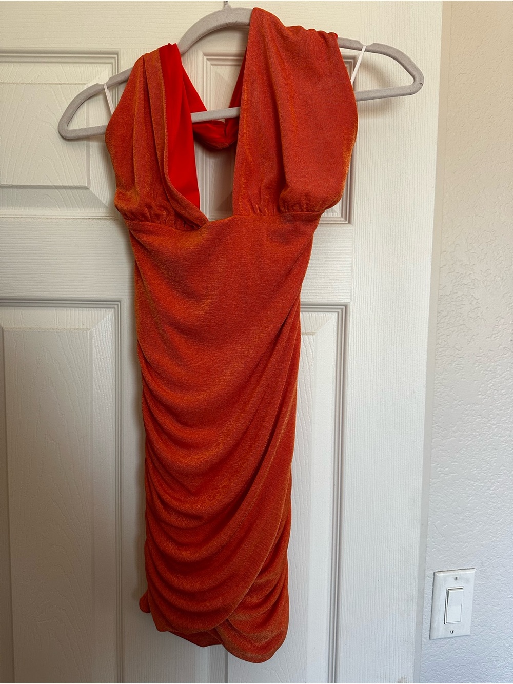 Princess Polly Ruched Orange Cocktail Dress